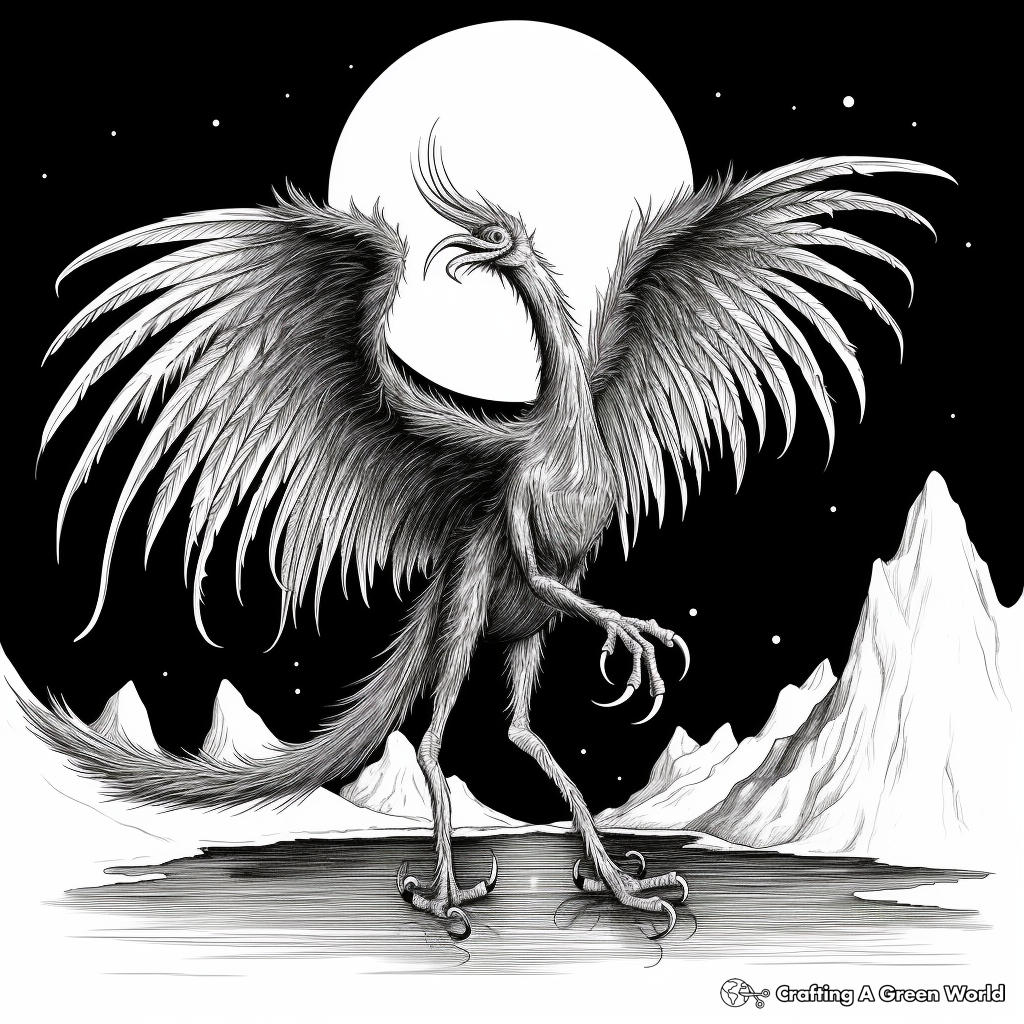 Glow-In-The-Dark Microraptor Coloring Pages 3