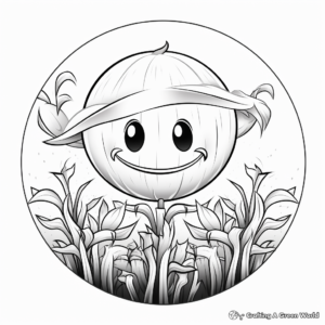 Glowing Harvest Moon and Sun Coloring Pages 2