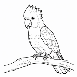 Goffin's Cockatoo Coloring Pages for Beginners 1