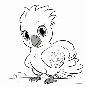 Goffin's Cockatoo Coloring Pages for Beginners 3