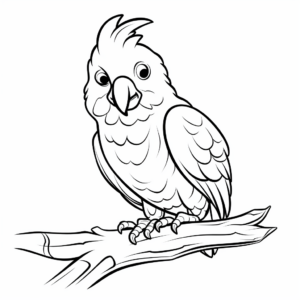 Goffin's Cockatoo Coloring Pages for Beginners 4