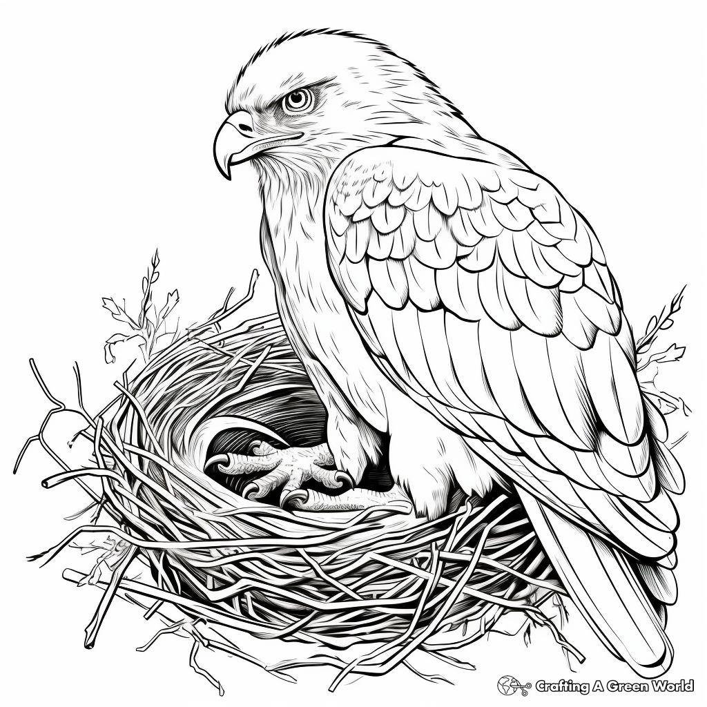 Golden Eagle Nesting Coloring Pages 3