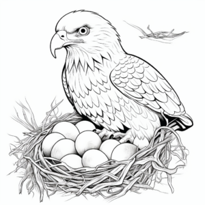 Golden Eagle Nesting Coloring Pages 4