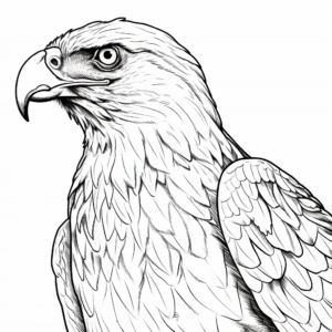 Golden Eagle Side-Profile Coloring Pages 2