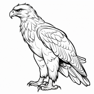 Golden Eagle Side-Profile Coloring Pages 3