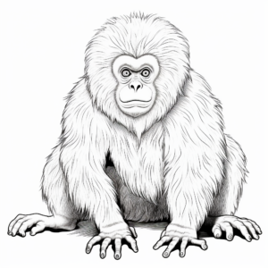 Golden Monkey Coloring Pages: Realistic Illustration 2