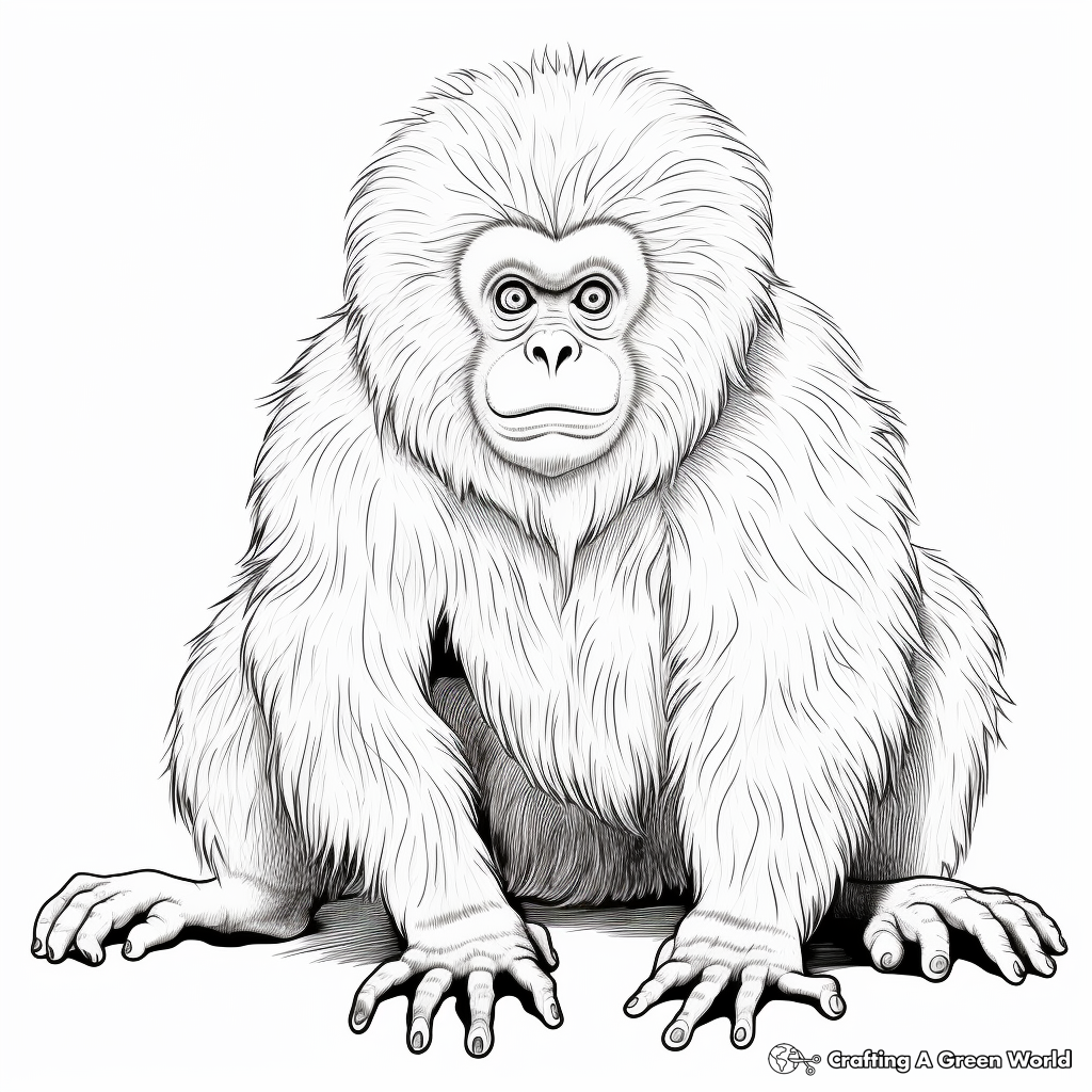 Golden Monkey Coloring Pages: Realistic Illustration 2