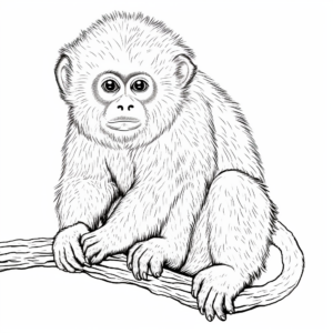 Golden Monkey Coloring Pages: Realistic Illustration 4