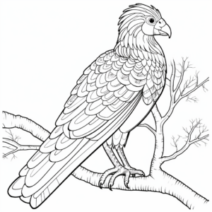 Golden Pheasant Coloring Pages for Adults: Detailed Design 3