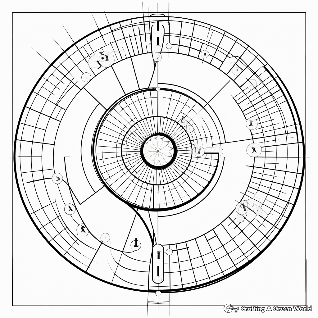 Golden Ratio: Sacred Geometry Coloring Pages 1