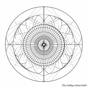 Golden Ratio: Sacred Geometry Coloring Pages 2