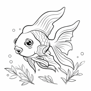 Goldfish Tank Coloring Pages 3