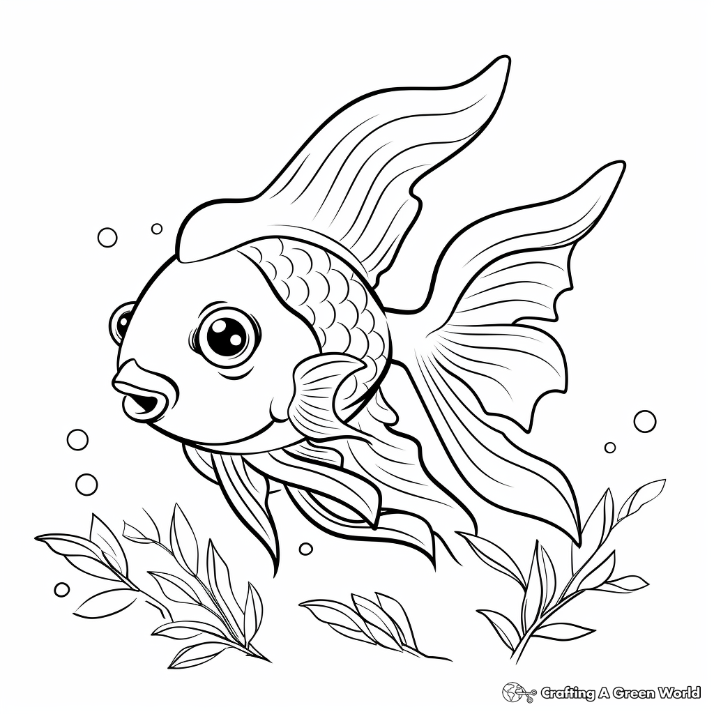 Goldfish Tank Coloring Pages 3