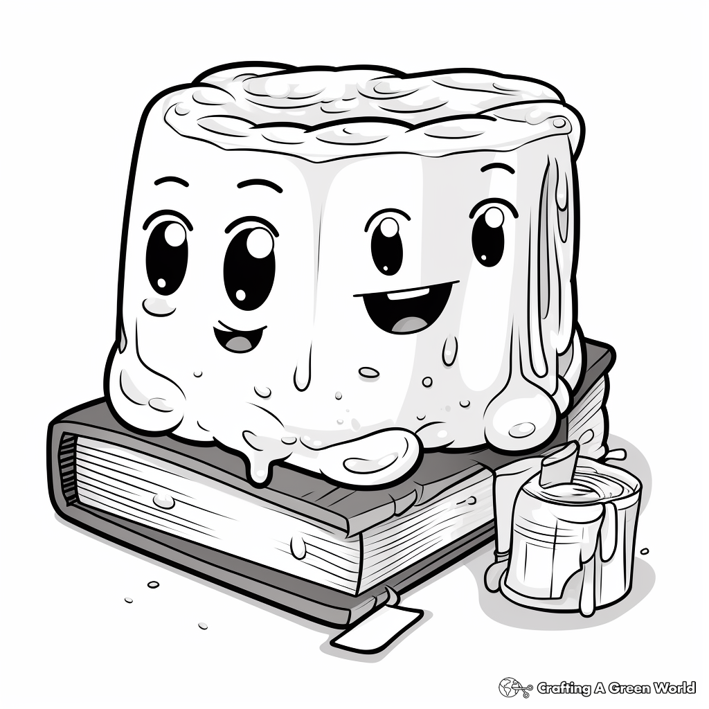 Gooey Melted S'mores Coloring Pages 1