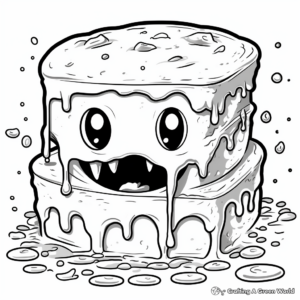 Gooey Melted S'mores Coloring Pages 3