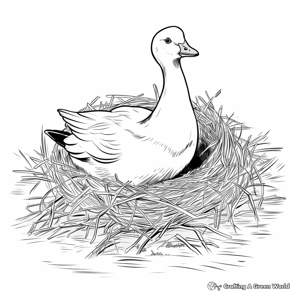 Goose Nesting Season Coloring Pages 1