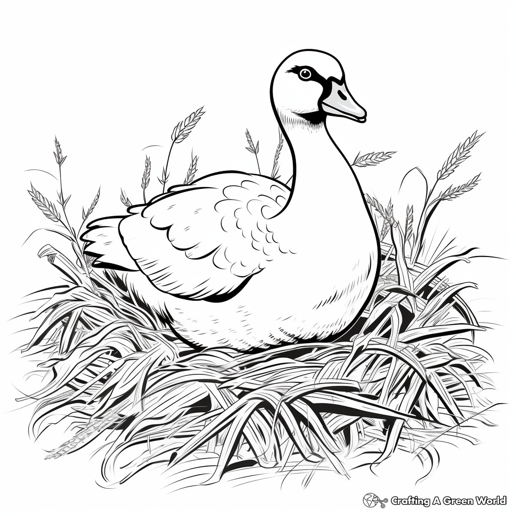 Goose Nesting Season Coloring Pages 2