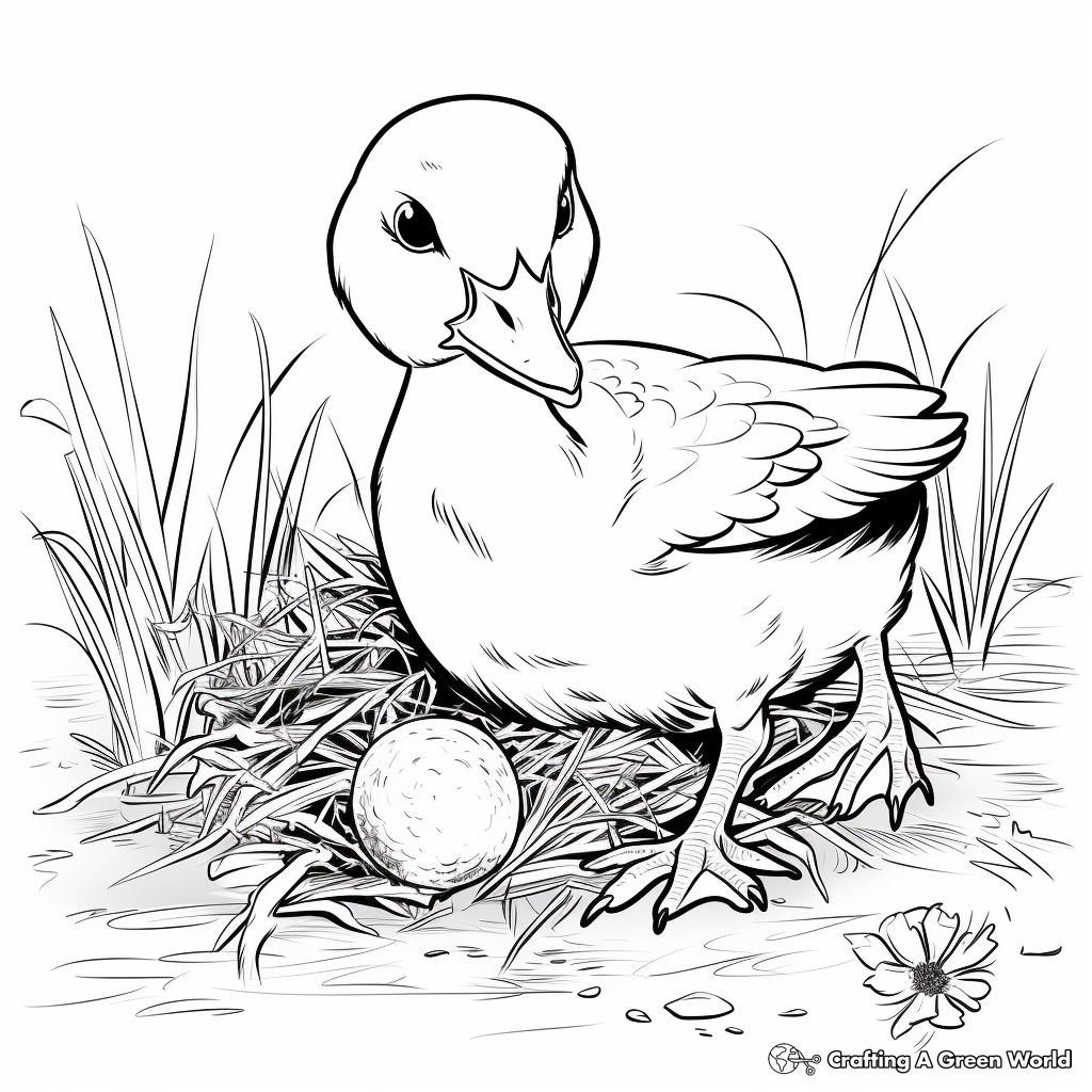 Goose Nesting Season Coloring Pages 3