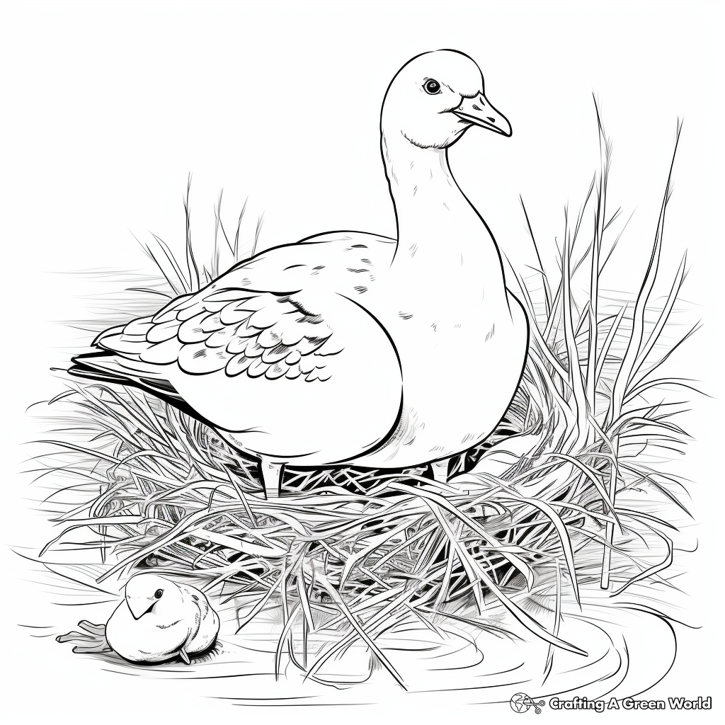 Goose Nesting Season Coloring Pages 4