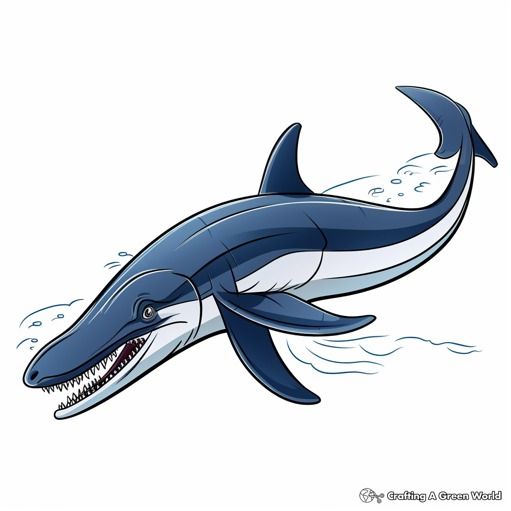 Gorgeous Blue Whale Coloring Pages 2