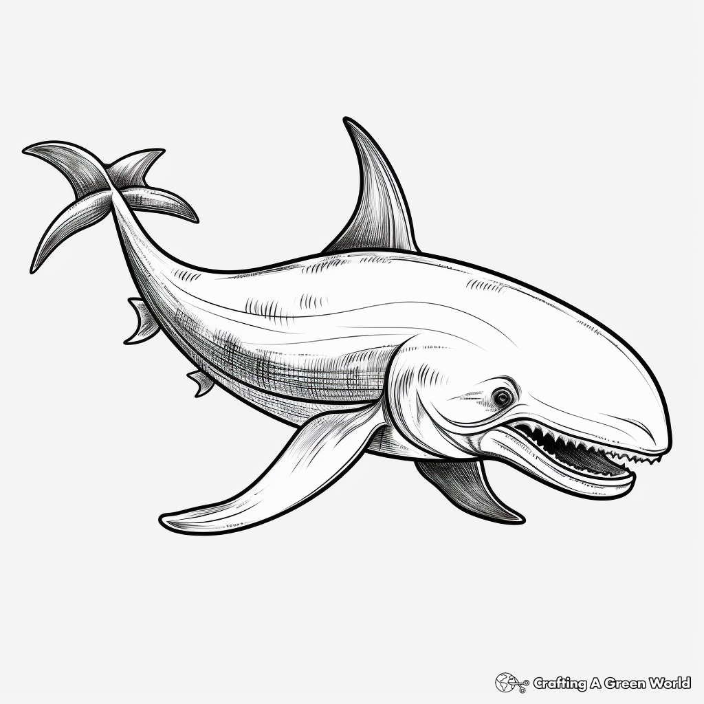 Gorgeous Blue Whale Coloring Pages 3