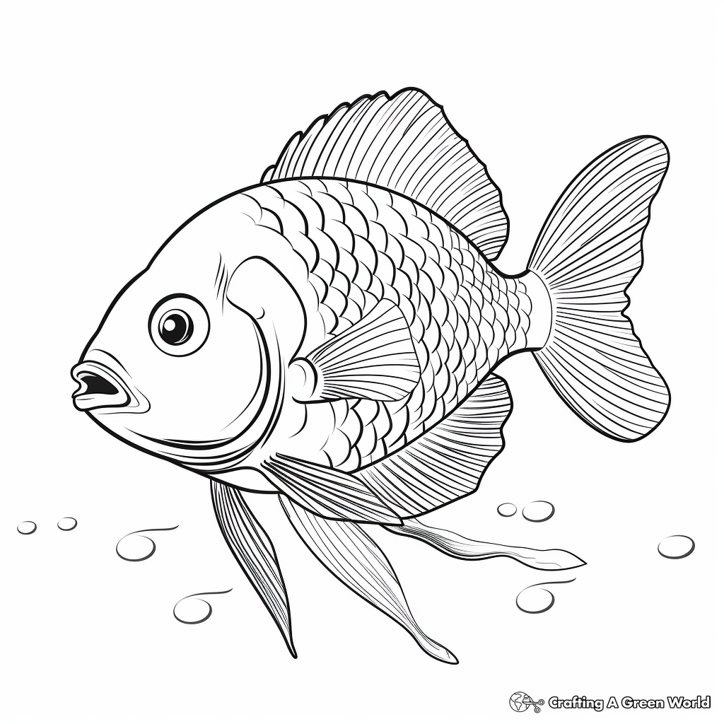 Gorgeous Bluegill Sunfish Coloring Pages 1