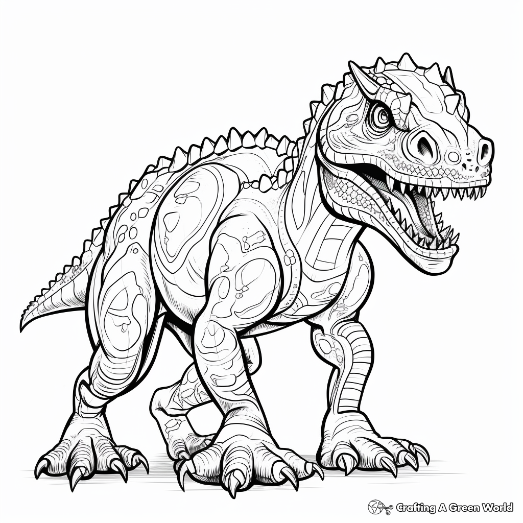 Gothic Giganotosaurus Coloring Pages 2