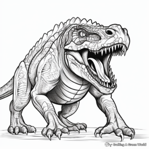 Gothic Giganotosaurus Coloring Pages 4