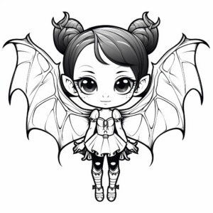 Gothic Inspired Bat Wings Coloring Pages 4