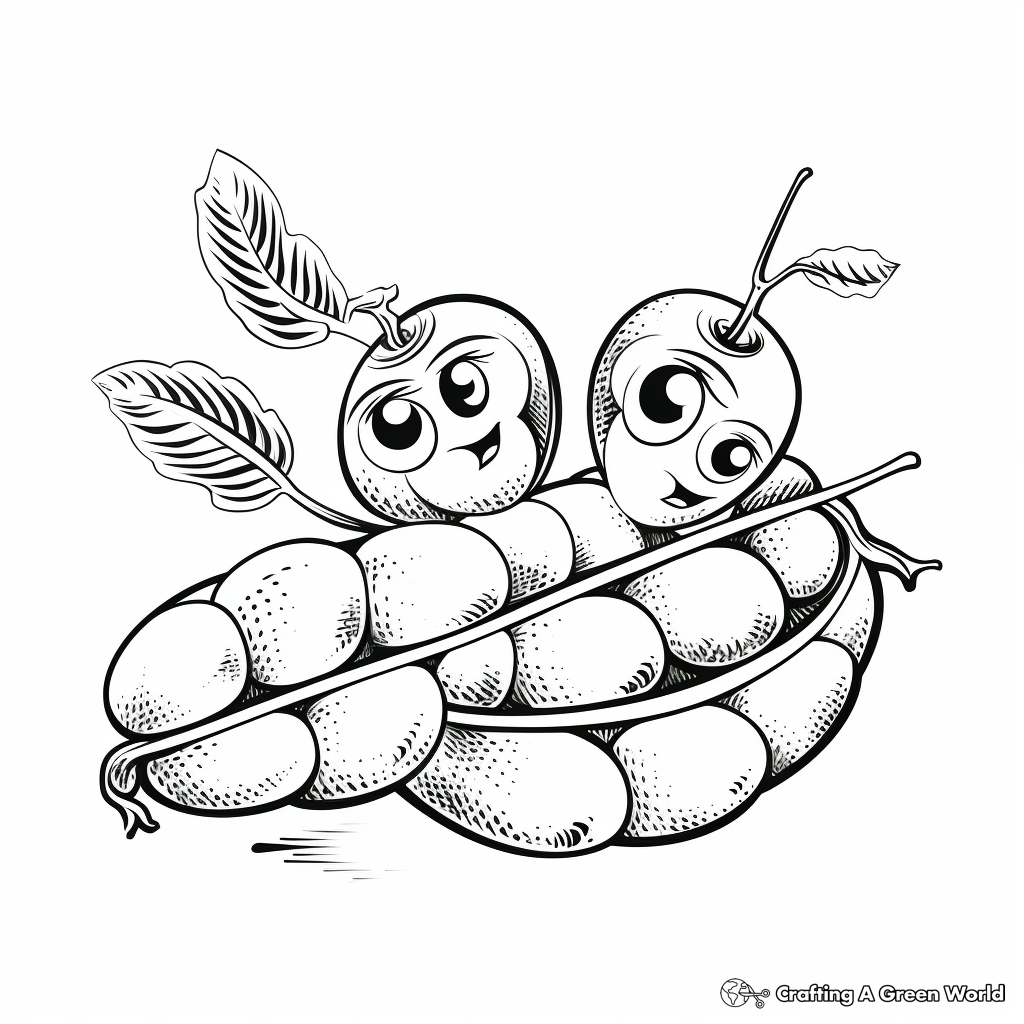 Gourmet Peas in a Pod Coloring Pages 2