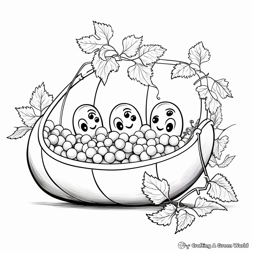Gourmet Peas in a Pod Coloring Pages 3