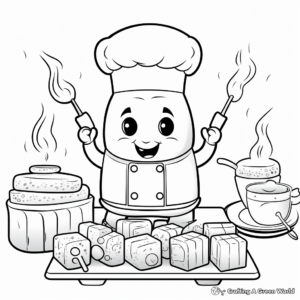 Gourmet S'mores Recipes Coloring Pages 2