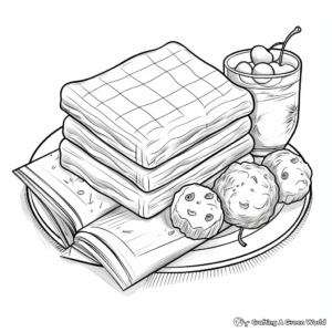 Gourmet S'mores Recipes Coloring Pages 4