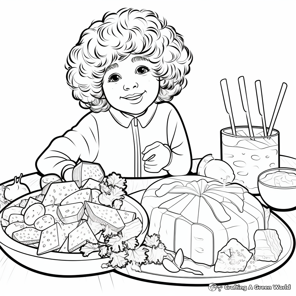 Gourmet Truffle Mac and Cheese Coloring Pages 4