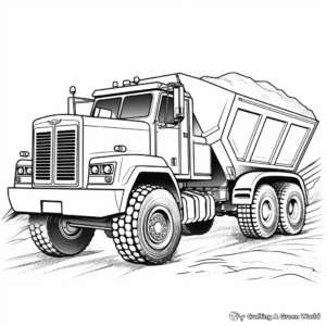 Grand Loader Dump Truck Coloring Sheets 1