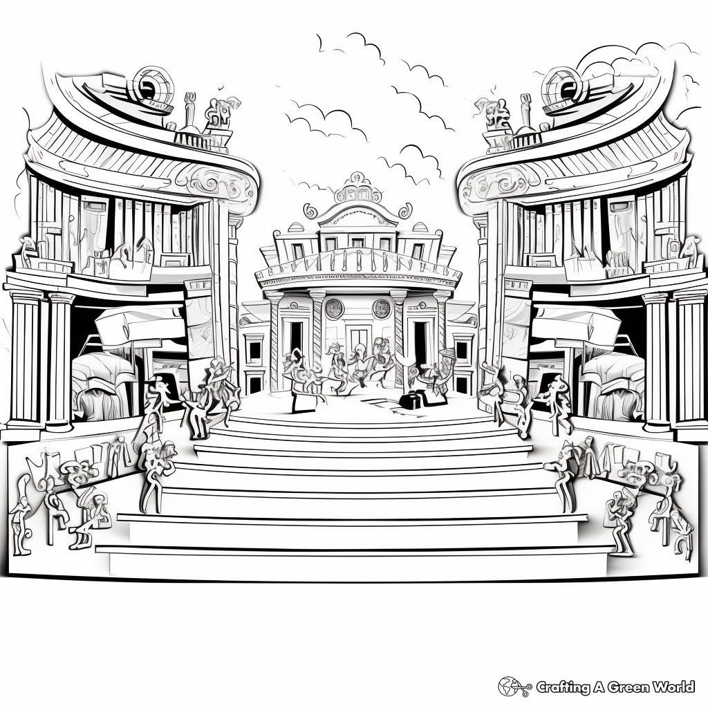 Grand Opera Stage Coloring Pages 4