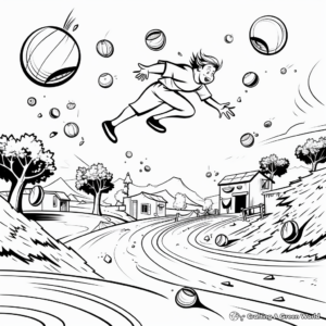 Gravity in Motion: Falling Apples Coloring Pages 2