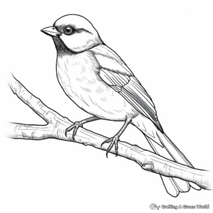 Gray-Headed Chickadee: Birdwatcher's Coloring Pages 2