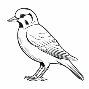 Great Spotted Woodpecker Coloring Pages 3