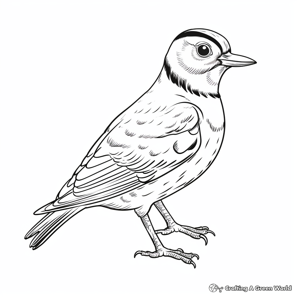 Great Spotted Woodpecker Coloring Pages 4