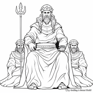 Greek Gods and Goddesses: Zeus, Apollo, Hera Coloring Pages 2
