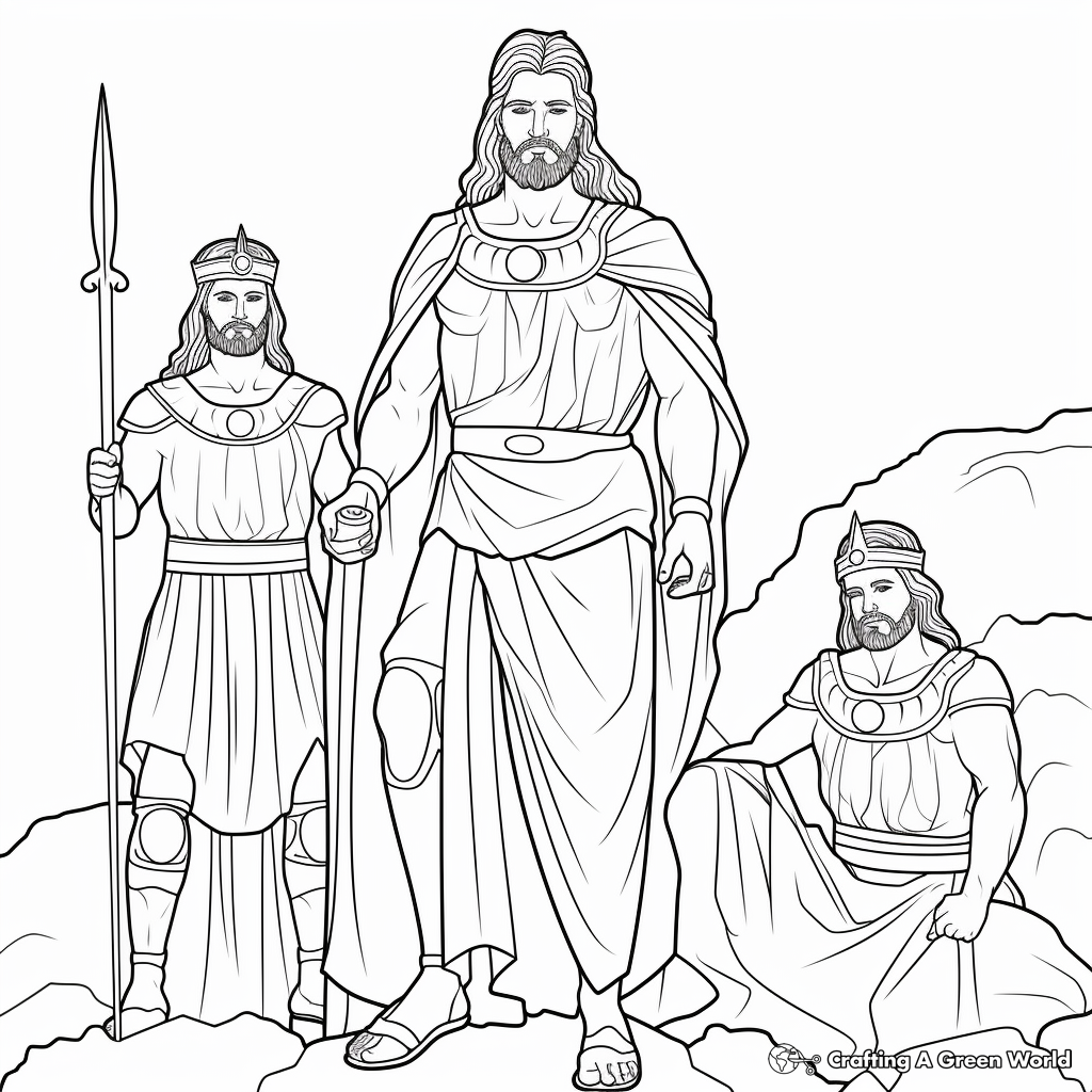 Greek Gods and Goddesses: Zeus, Apollo, Hera Coloring Pages 4