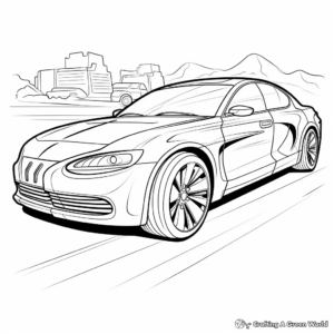 Green Energy Electric Car Coloring Pages 3