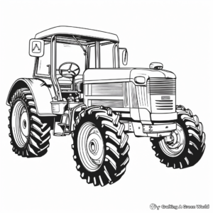 Green John Deere Tractor Coloring Pages 2