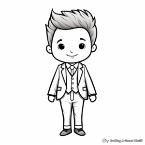 Grooms Wedding Suit Coloring Pages 4