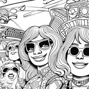 Groovy 60s Inspired Coloring Pages 2
