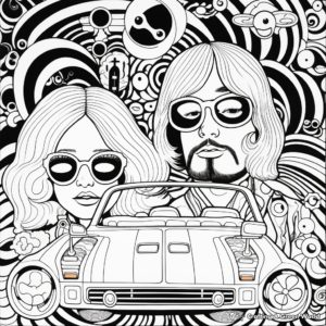 Groovy 60s Inspired Coloring Pages 3
