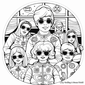 Groovy 60s Inspired Coloring Pages 4