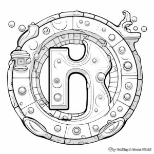Groovy Bubble Letter Alphabet Coloring Pages 2