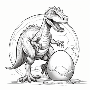 Growing Albertosaurus from Egg to Adult Coloring Pages 2